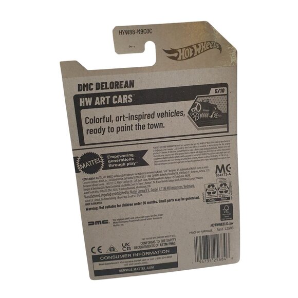 Hot Wheels HW Art Cars DMC Delorean Black Pink 36/250 Die Cast Car 5/10 - Picture 5 of 5